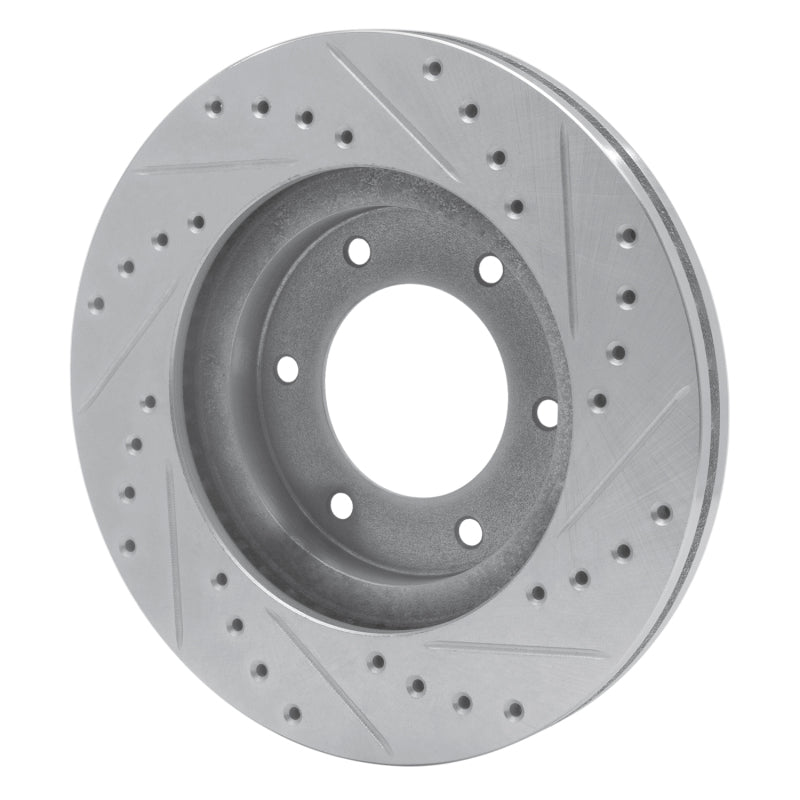 DFC 93-98 Toyota T100 Front Left Drilled & Slotted Silver Brake Rotor