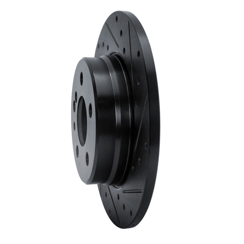 R1 91-99 Mercedes-Benz S320 Rear Right Drilled & Slotted Black Brake Rotor