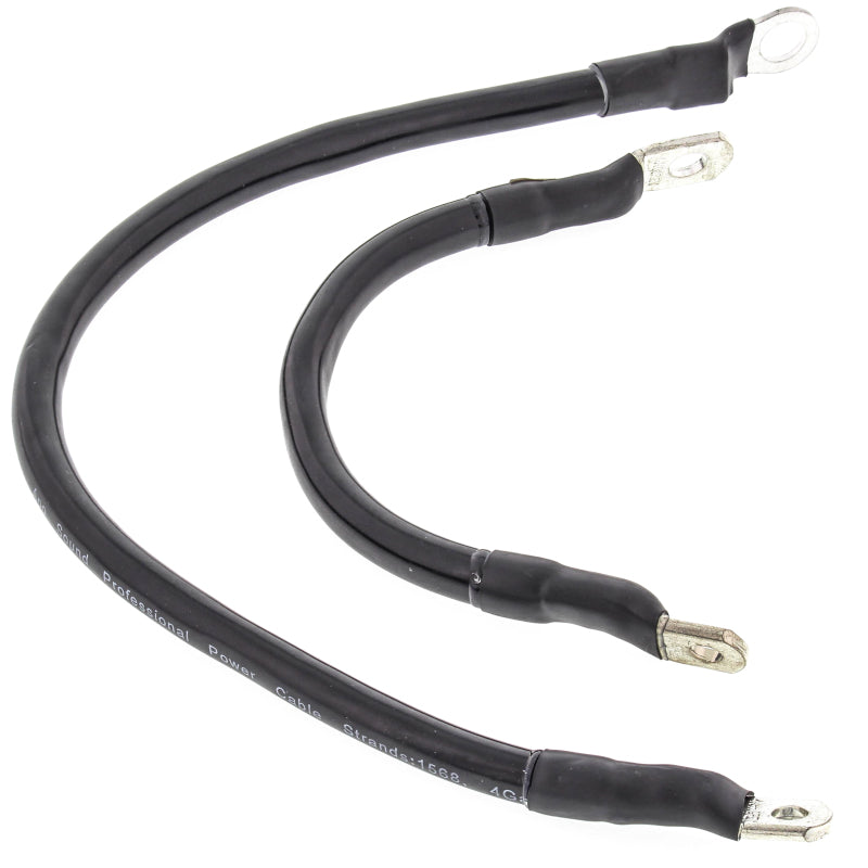 All Balls Racing 66-77 Harley-Davidson FLH Electra Glide Battery Cable Kit Clear