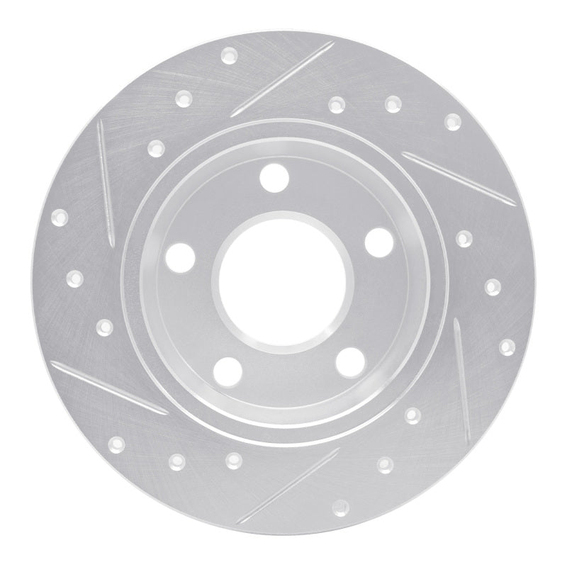 R1 99-05 Audi A6 Quattro Rear Right Drilled & Slotted Silver Brake Rotor