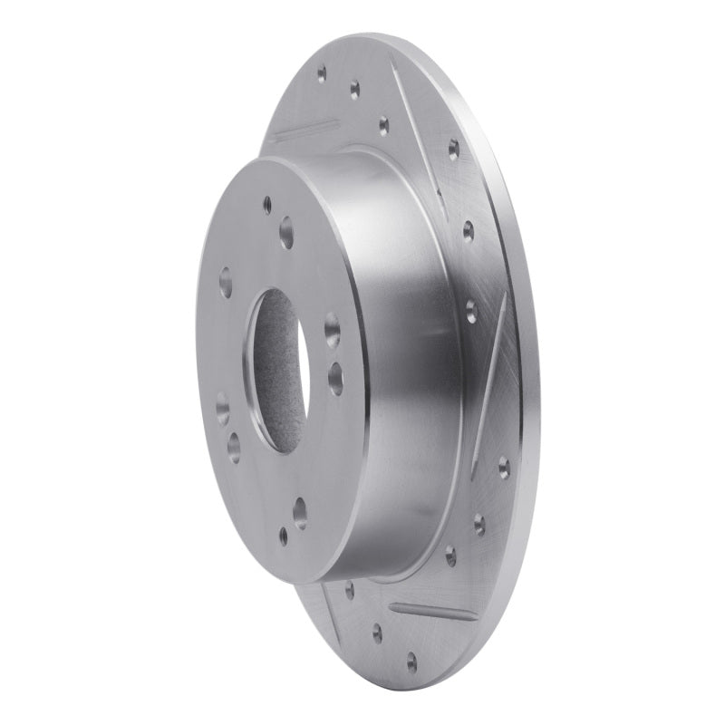 R1 97-01 Acura Integra Rear Right Drilled & Slotted Silver Brake Rotor