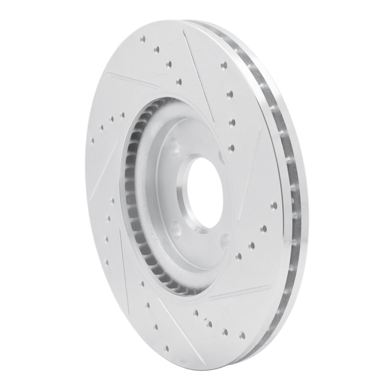 R1 18-22 Ford Ecosport Front Left Drilled & Slotted Silver Brake Rotor