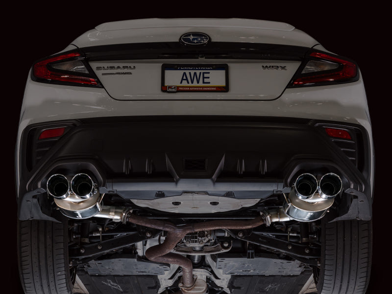 AWE Tuning 22-25 Subaru VB WRX Touring Edition Axle-Back Exhaust - Chrome Silver Tips