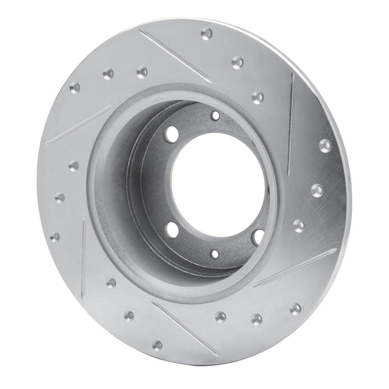 R1 69-87 Saab 99 Rear Left Front Left Drilled & Slotted Silver Brake Rotor