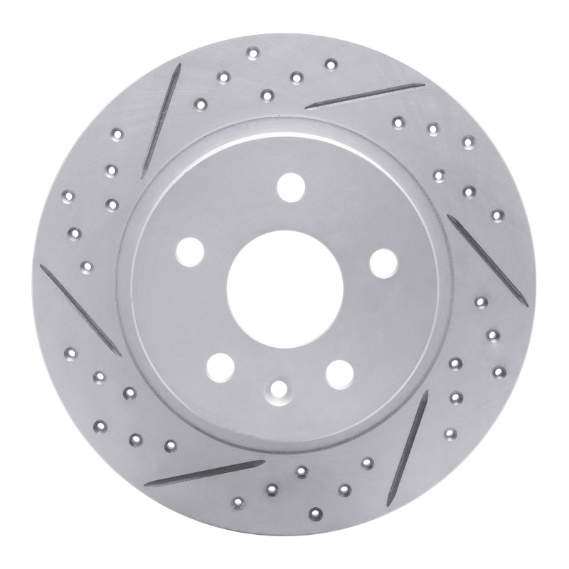 R1 11-22 Buick Encore Rear Left Drilled & Slotted Geo-Carbon Rotor