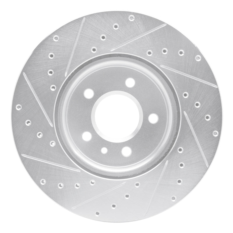 DFC 14-19 Buick Cascada Front Right Drilled & Slotted Silver Brake Rotor