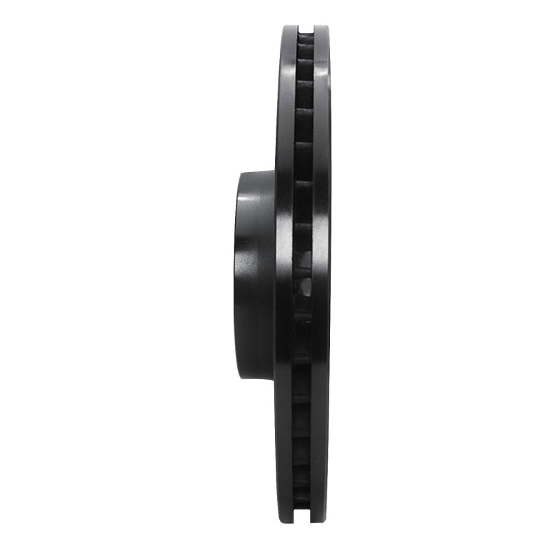 R1 01-03 Audi S8 Front Left Drilled & Slotted Black Brake Rotor