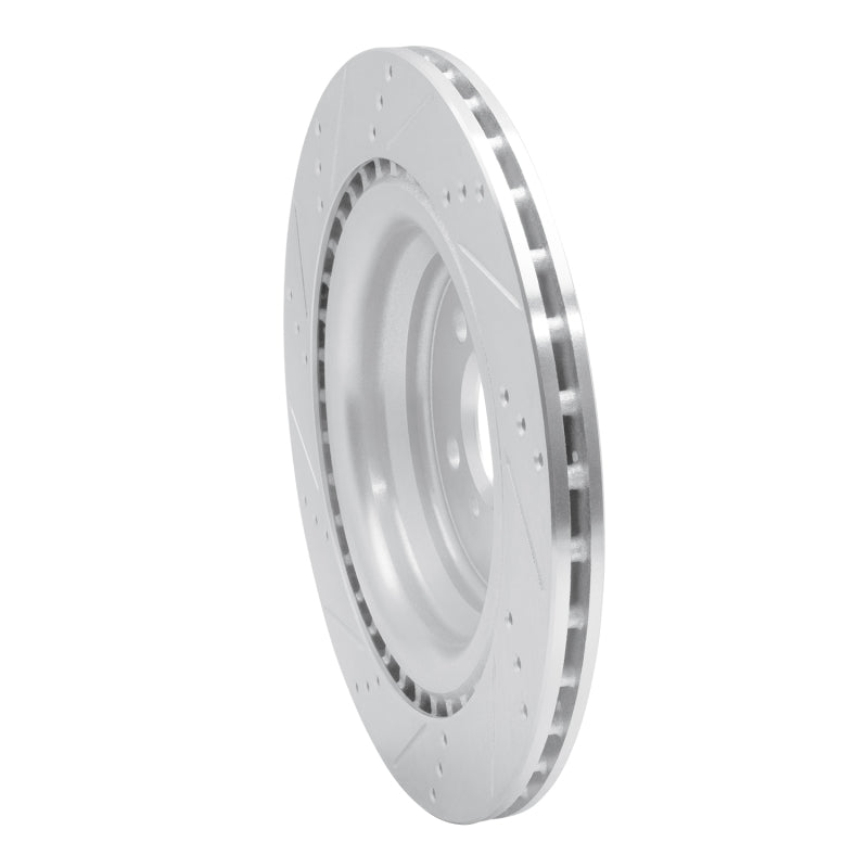 R1 2013-2019 Mercedes-Benz GLE400 Rear Right Drilled & Slotted Silver Brake Rotor