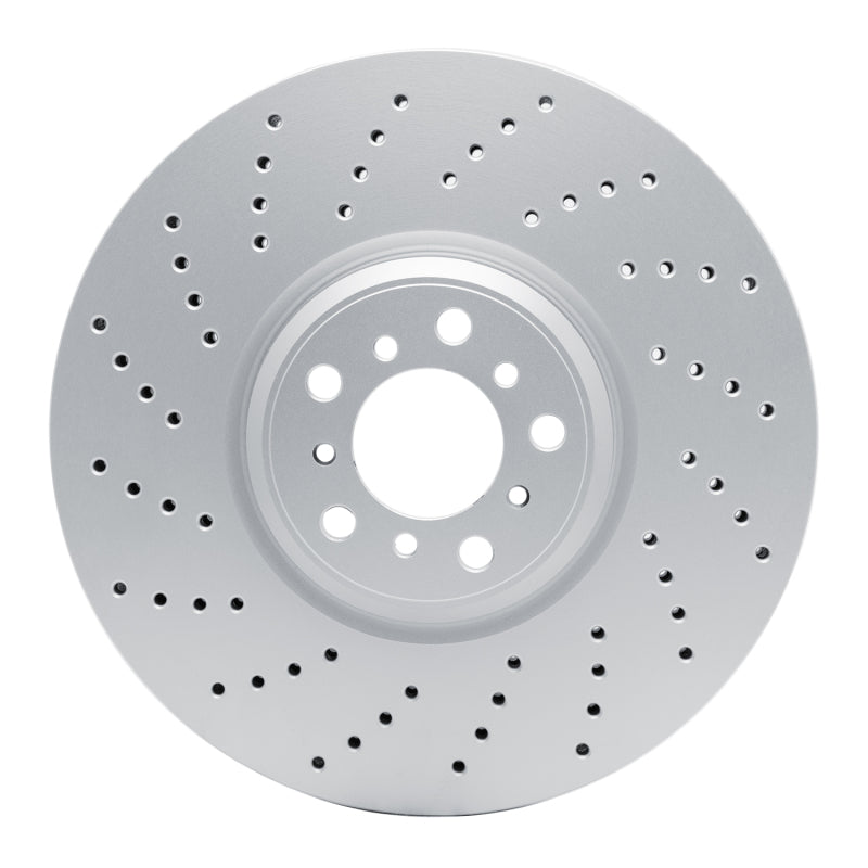 R1 15-19 BMW X5 Left Front Drilled Carbon Alloy GeoMET Rotor