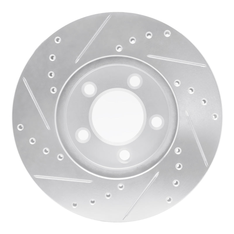 R1 91-00 Ford Windstar Front Right Drilled & Slotted Silver Brake Rotor