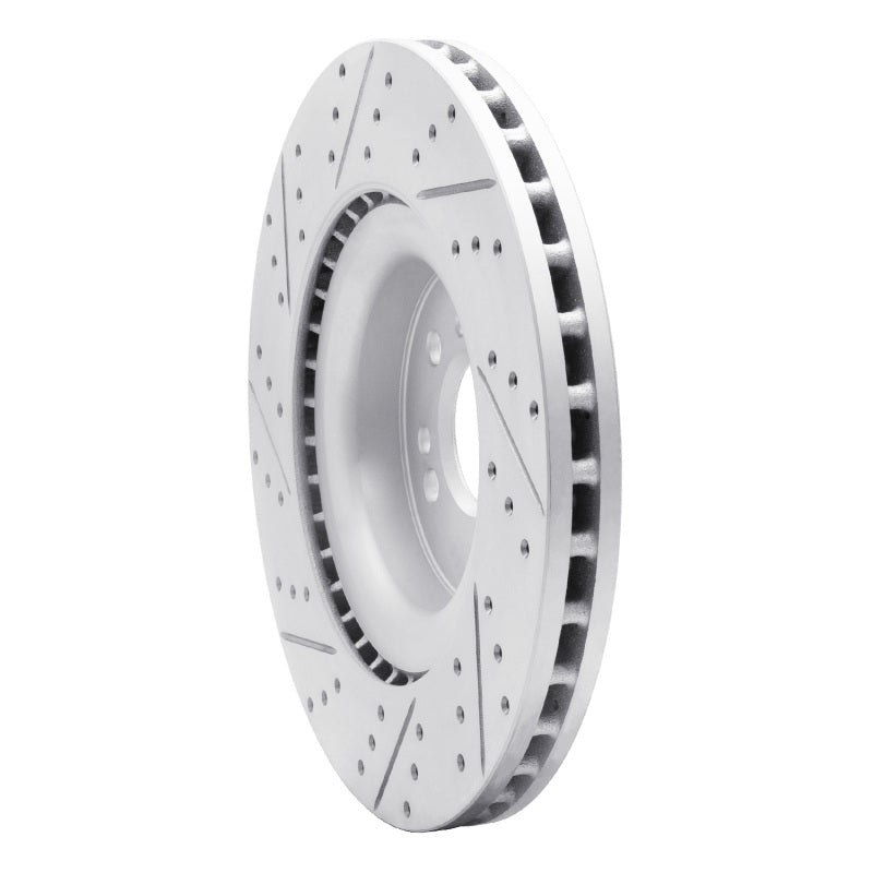 R1 13-19 Mercedes-Benz GLS350D Front Right Drilled & Slotted Geo-Carbon Rotor
