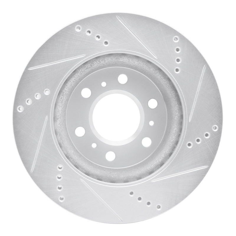 R1 06-09 Buick TERRAZA Front Left Drilled & Slotted Silver Brake Rotor