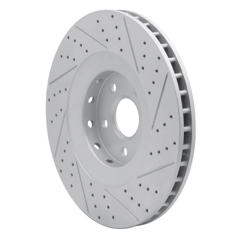 R1 09-15 Cadillac Cts Front Left Drilled & Slotted Geo-Carbon Rotor