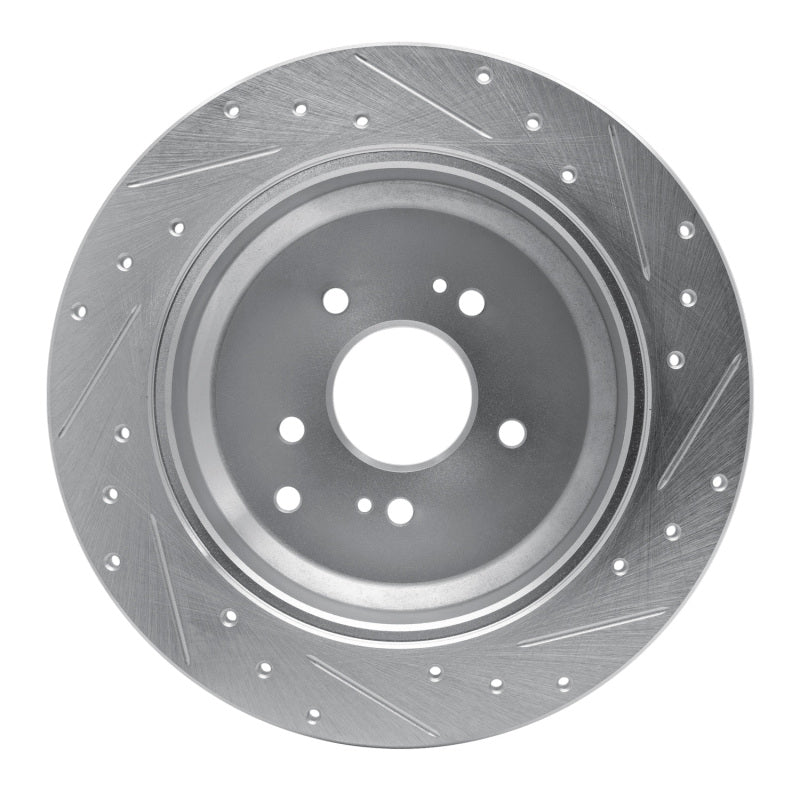 DFC 07-12 Hyundai Veracruz Rear Left Drilled & Slotted Silver Brake Rotor