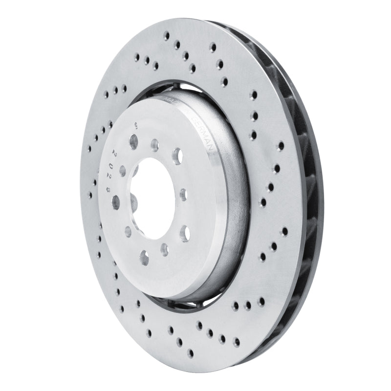 R1 06-08 BMW M3 Right Front Drilled Carbon Alloy GeoMET Rotor