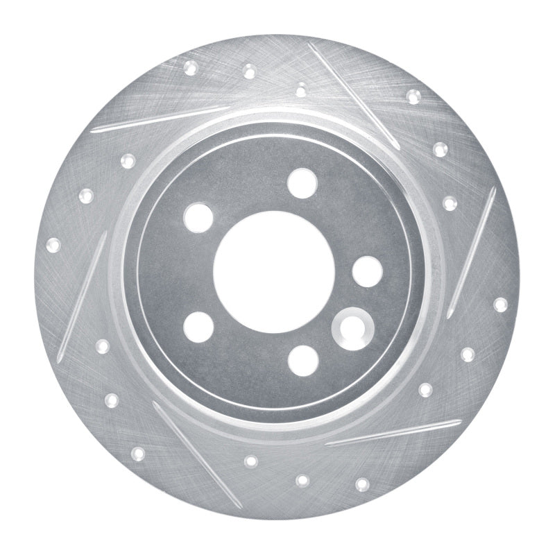 R1 00-06 Rover 75 (Mexico) Rear Right Drilled & Slotted Silver Brake Rotor