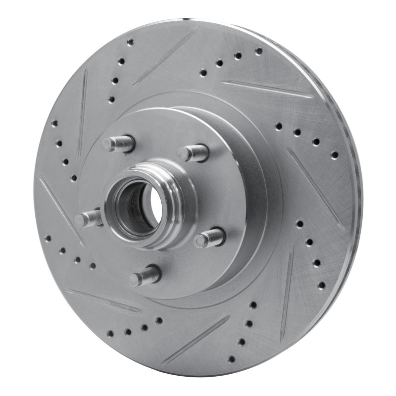 R1 01-05 Ford Explorer Sport Trac Front Left Drilled & Slotted Silver Brake Rotor