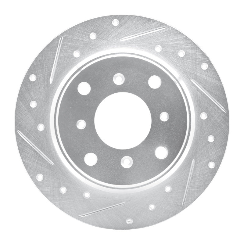 R1 87-90 Acura Legend Rear Left Drilled & Slotted Silver Brake Rotor