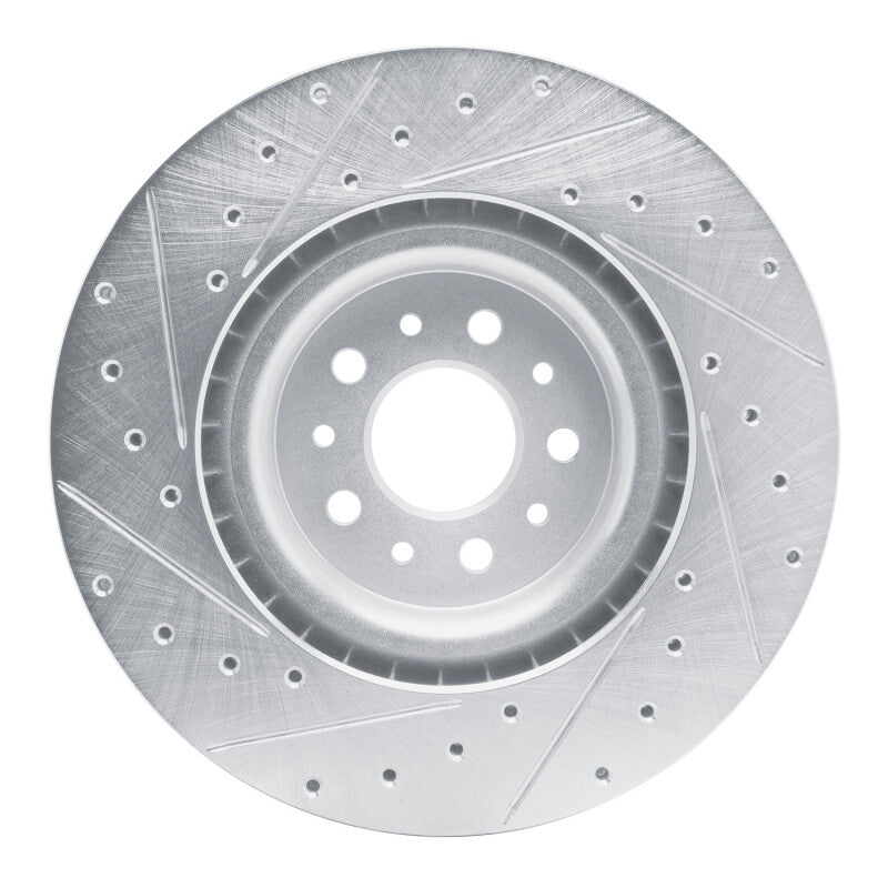 R1 15-22 Ram Promaster City Front Right Drilled & Slotted Silver Brake Rotor