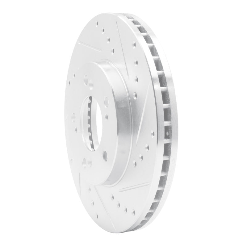 R1 93-95 Acura Legend Front Right Drilled & Slotted Silver Brake Rotor