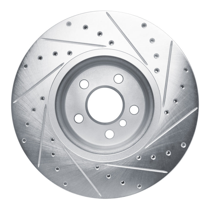 R1 18-25 BMW Z4 Front Left Drilled & Slotted Silver Brake Rotor