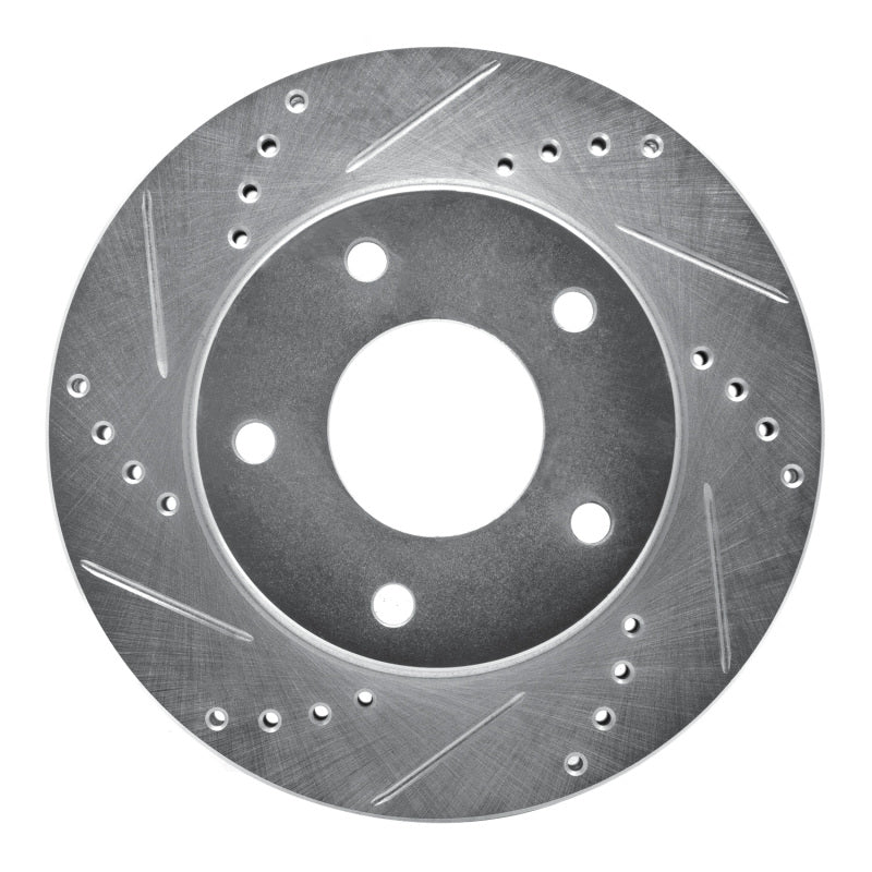 R1 79-98 Buick Riviera Rear/Front Left Drilled & Slotted Silver Brake Rotor