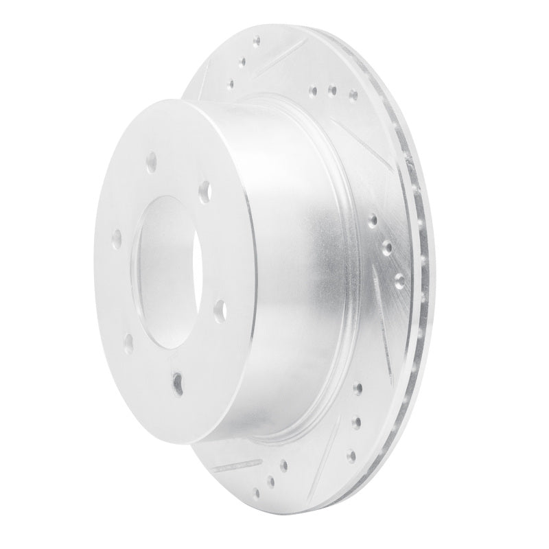 DFC 15-17 Mitsubishi Montero Limited (Mexico) Rear Left Drilled & Slotted Silver Brake Rotor