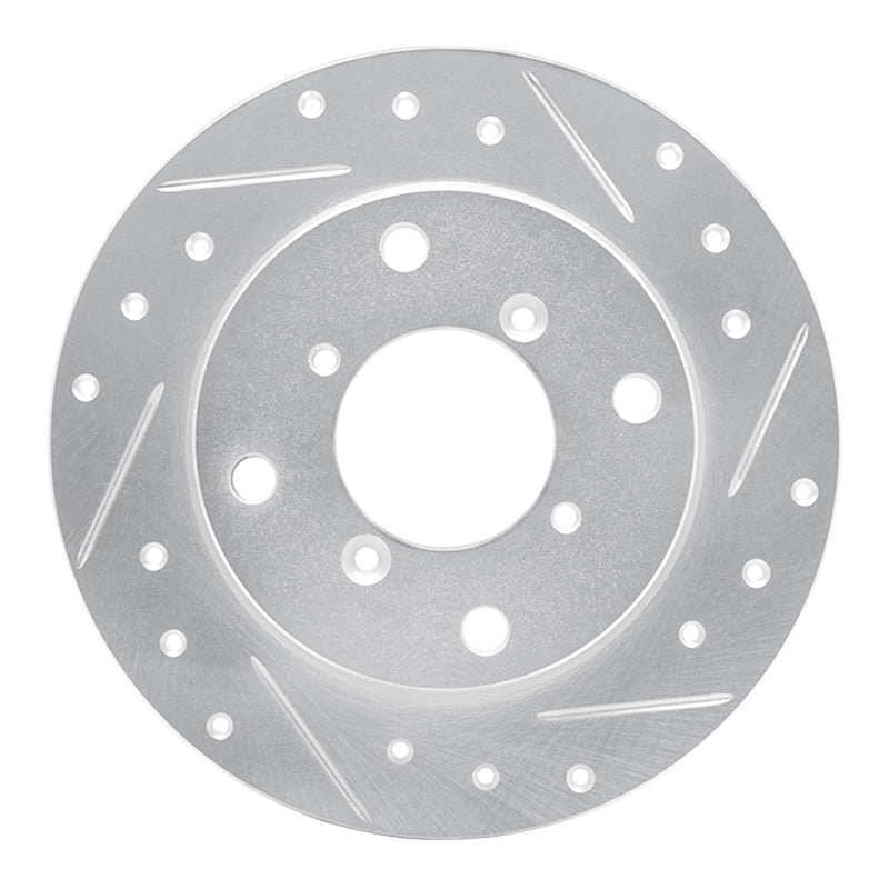 DFC 89-94 Suzuki Swift Rear Right Drilled & Slotted Silver Brake Rotor