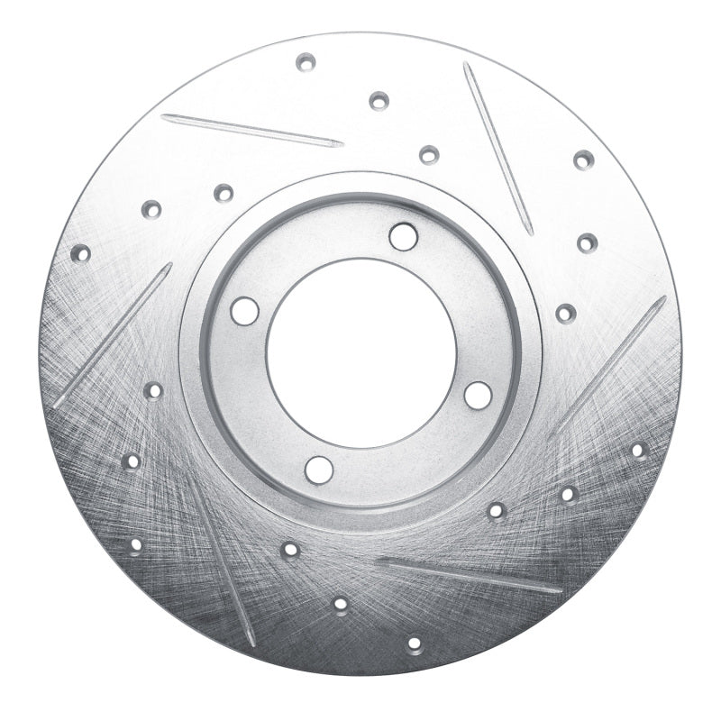 DFC 79-81 Toyota Celica Front Left Drilled & Slotted Silver Brake Rotor