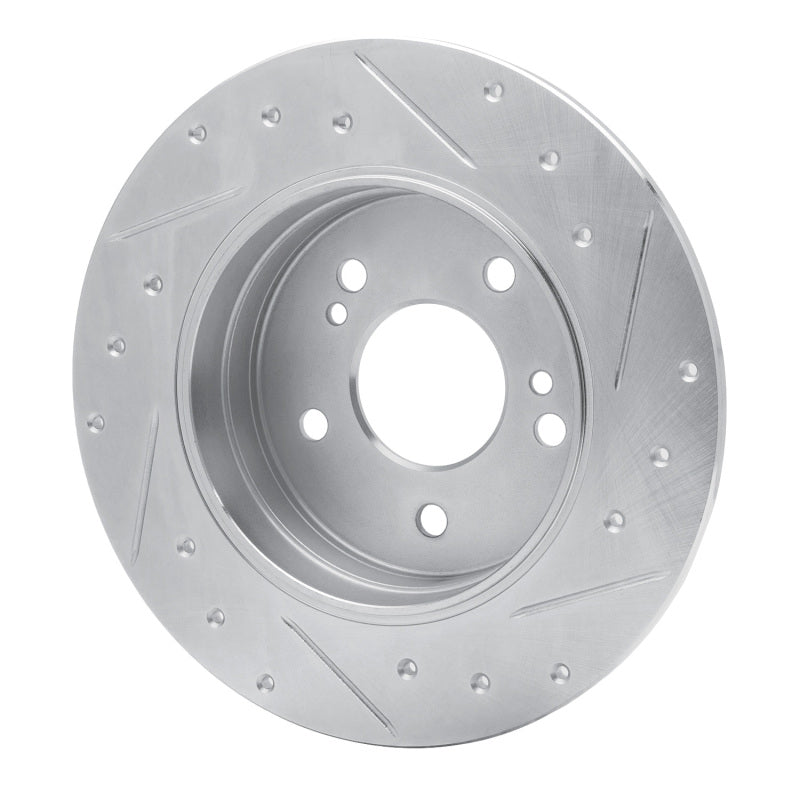 DFC 87-15 Chrysler Crossfire Rear Left Drilled & Slotted Silver Brake Rotor