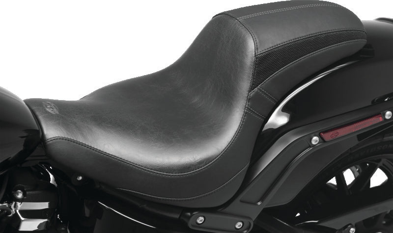 Mustang 18-21 Harley Fat Bob Tripper Fastback 1PC Seat - Black
