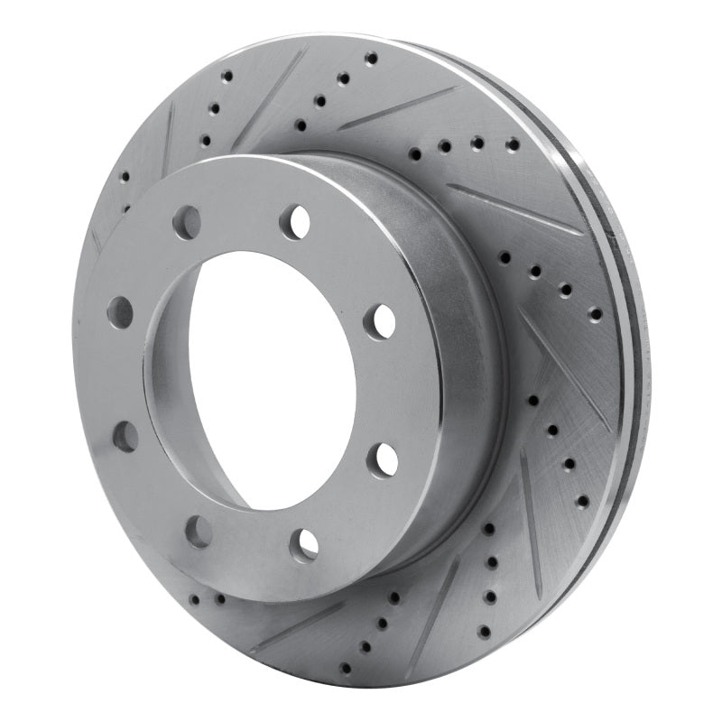 R1 05-12 Ford F-350 Super Duty 4WD Front Left Drilled & Slotted Silver Brake Rotor