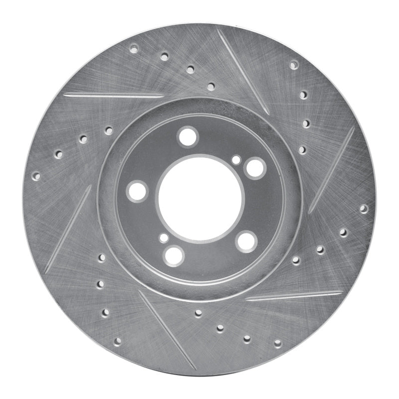R1 93-07 Ford Thunderbird Front Left Drilled & Slotted Silver Brake Rotor