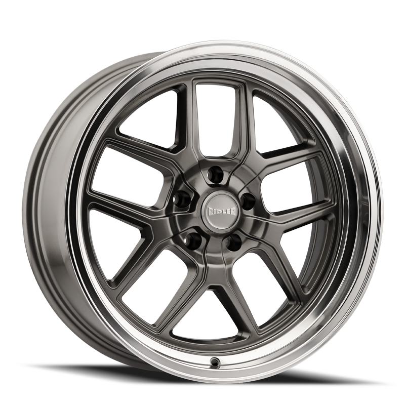 Ridler 610 20x10 / 5x114.3 BP / 0mm Offset / 83.82mm Hub Gloss Grey Polished Wheel