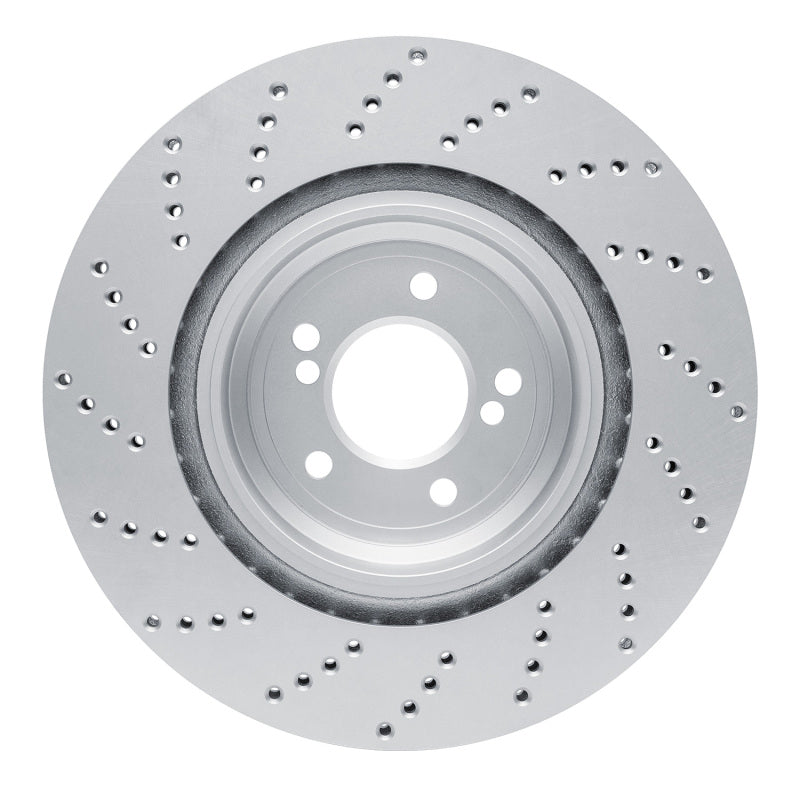 R1 06-10 BMW M6 Right Rear Drilled GeoSPEC Coated Rotor