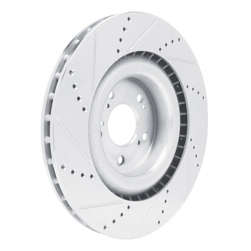 DFC 21-25 Acura TLX Front Right Drilled & Slotted Silver Brake Rotor