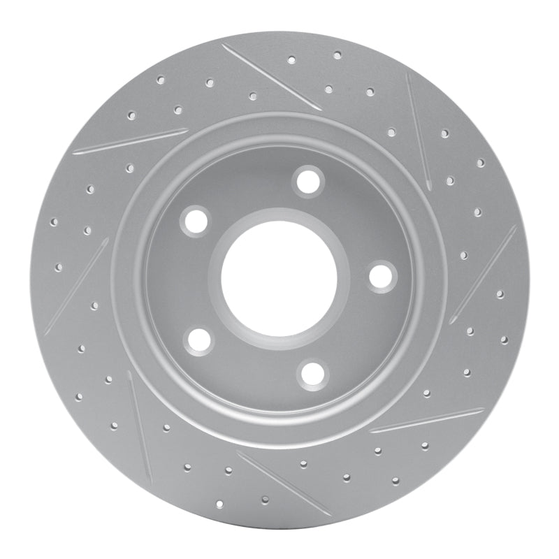 R1 08-16 Chrysler Town & Country Rear Left Drilled & Slotted Geo-Carbon Rotor