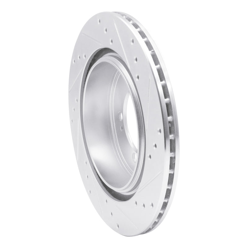 R1 93-99 Dodge STEALTH Rear Left Drilled & Slotted Silver Brake Rotor
