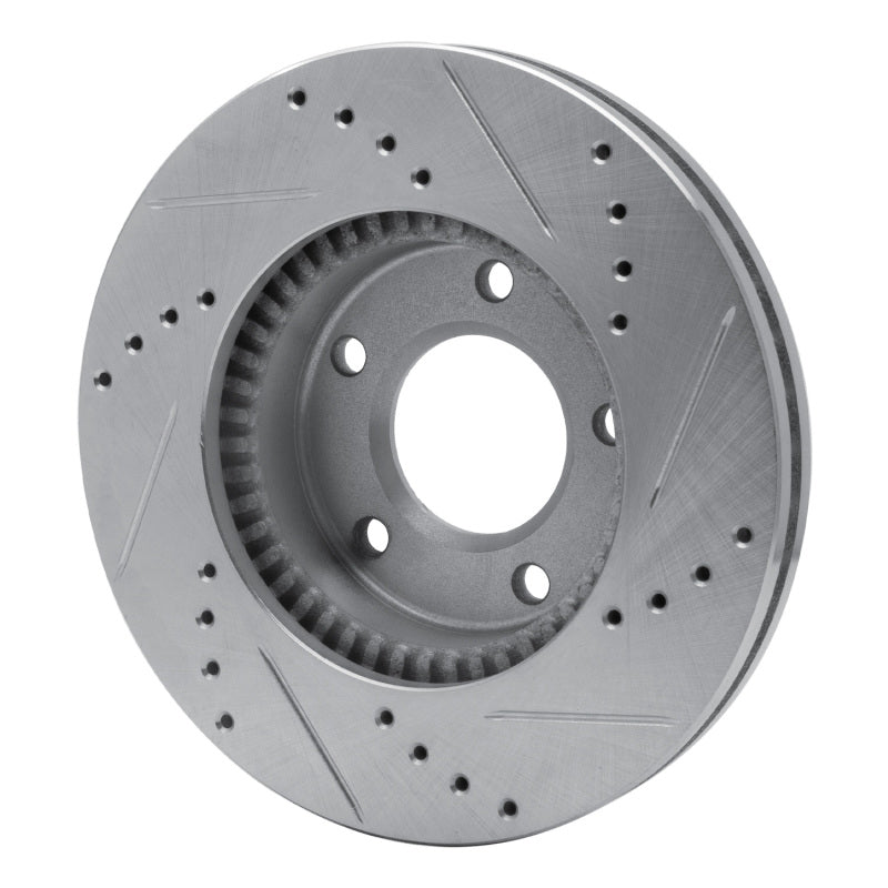 DFC 96-98 Mazda MPV Front Left Drilled & Slotted Silver Brake Rotor