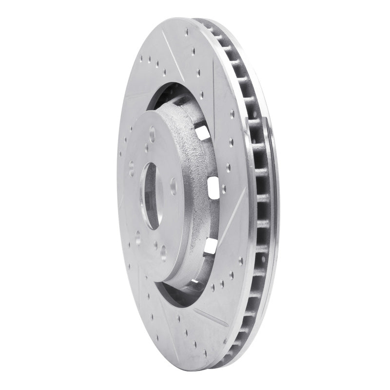 DFC 09-15 Toyota Venza Front Right Drilled & Slotted Silver Brake Rotor