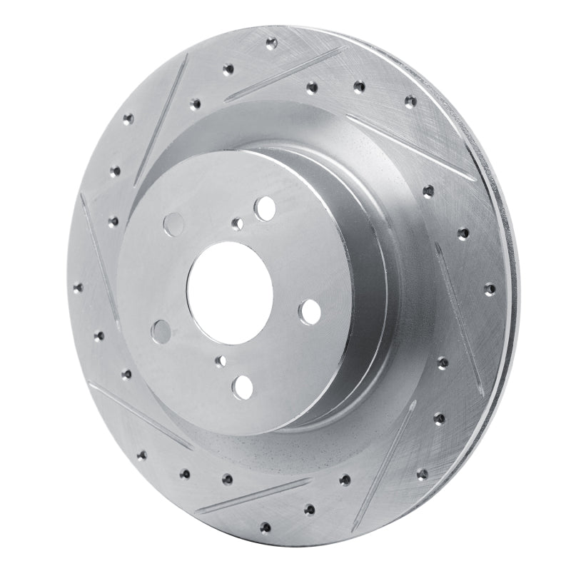 DFC 21-22 Lexus RC300 Rear Left Drilled & Slotted Silver Brake Rotor