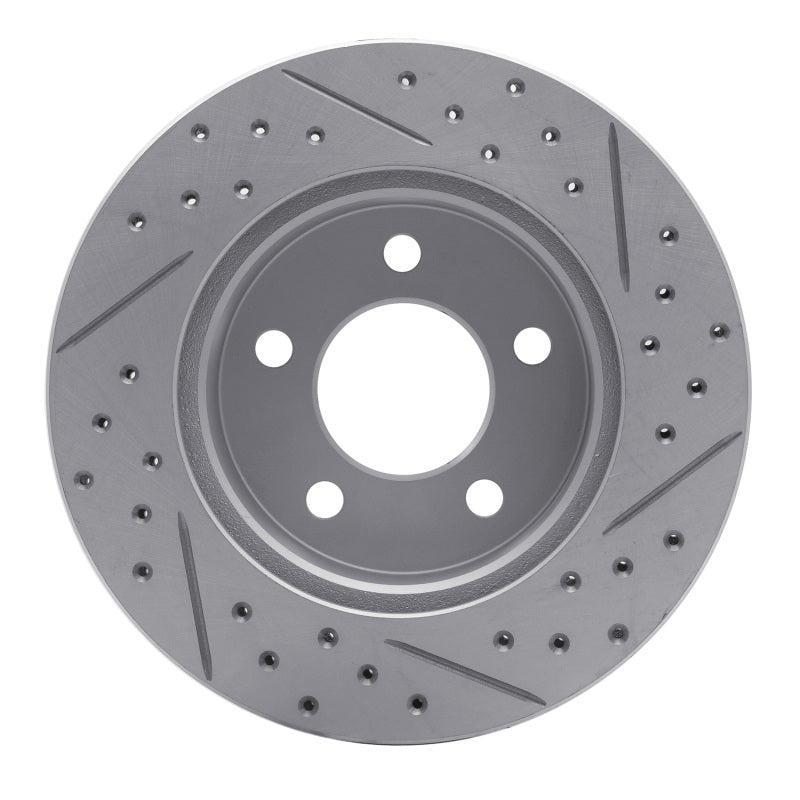 R1 90-99 Jeep Grand Cherokee Front Left Drilled & Slotted Geo-Carbon Rotor