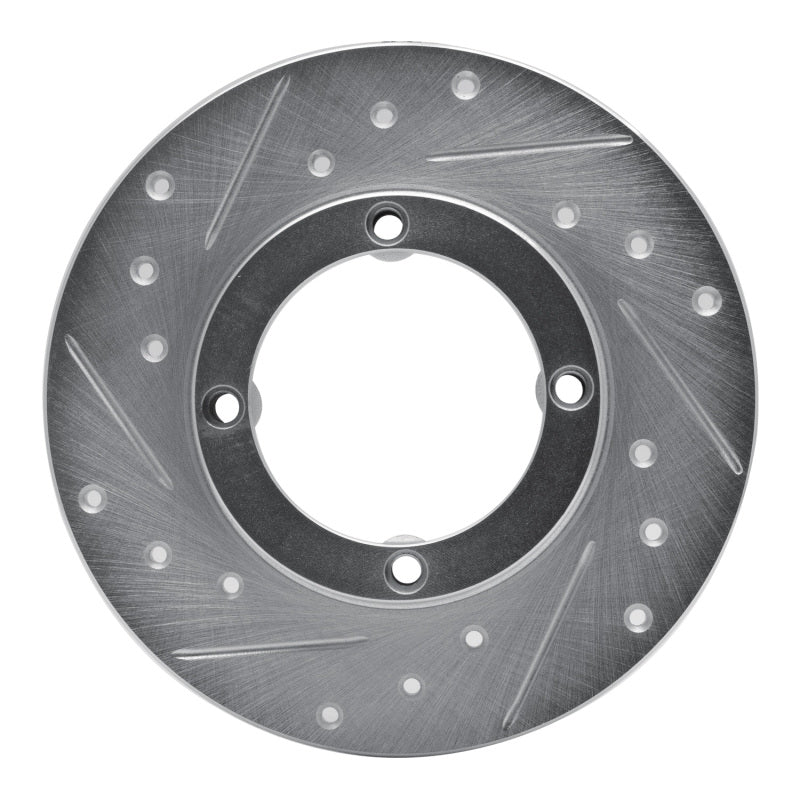 R1 85-94 Chevrolet Sprint Front Left Drilled & Slotted Silver Brake Rotor