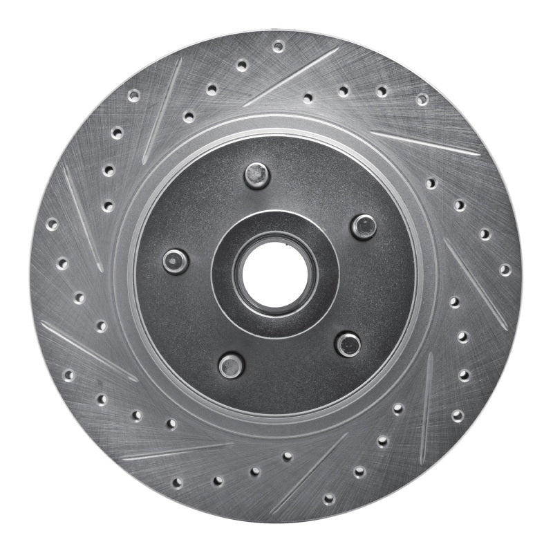 DFC 76-81 Chrysler Newport Front Left Drilled & Slotted Silver Brake Rotor