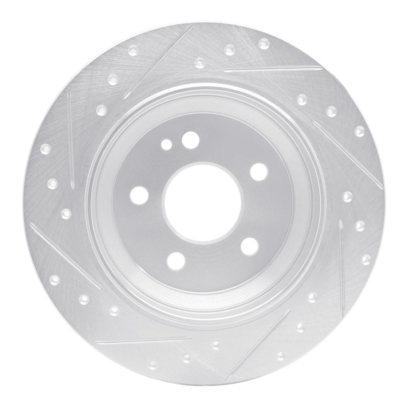 R1 16-23 Mercedes-Benz Viano (Mexico) Rear Right Drilled & Slotted Silver Brake Rotor