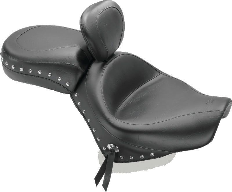 Mustang 97-13 HD FL Touring Saddlebag Tour-Pak Lid Covers (Pair) Deluxe - Black w/ Grey Stitching