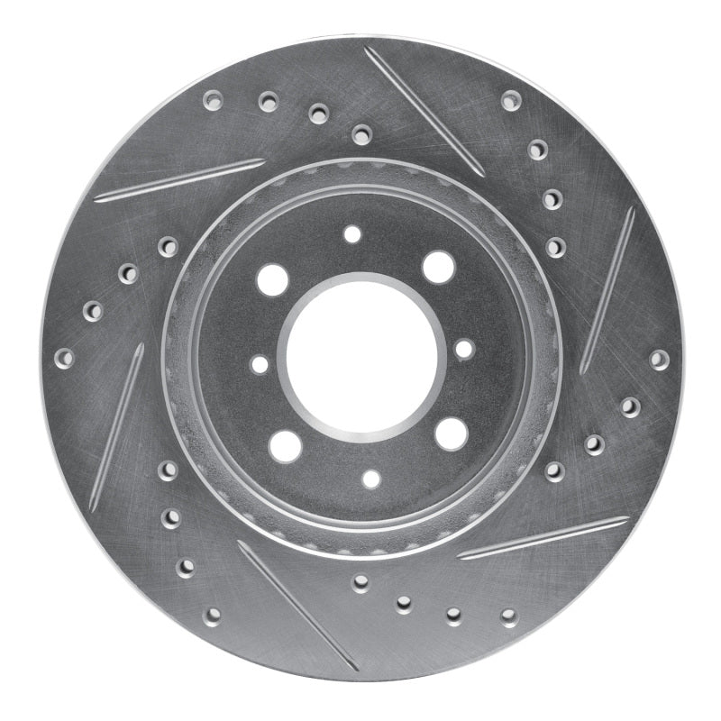 DFC 90-91 Audi 90 Quattro Front Left Drilled & Slotted Silver Brake Rotor