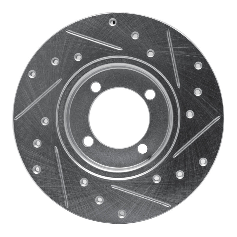 DFC 74-87 Dodge Colt Front Left Drilled & Slotted Silver Brake Rotor