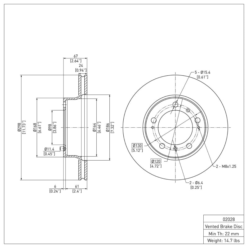 R1 97-04 Porsche Boxster Front Brake Rotor