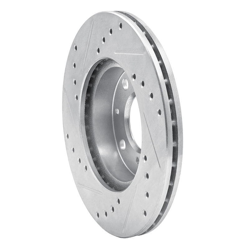 DFC 86-91 Acura INTEGRA Front Right Drilled & Slotted Silver Brake Rotor
